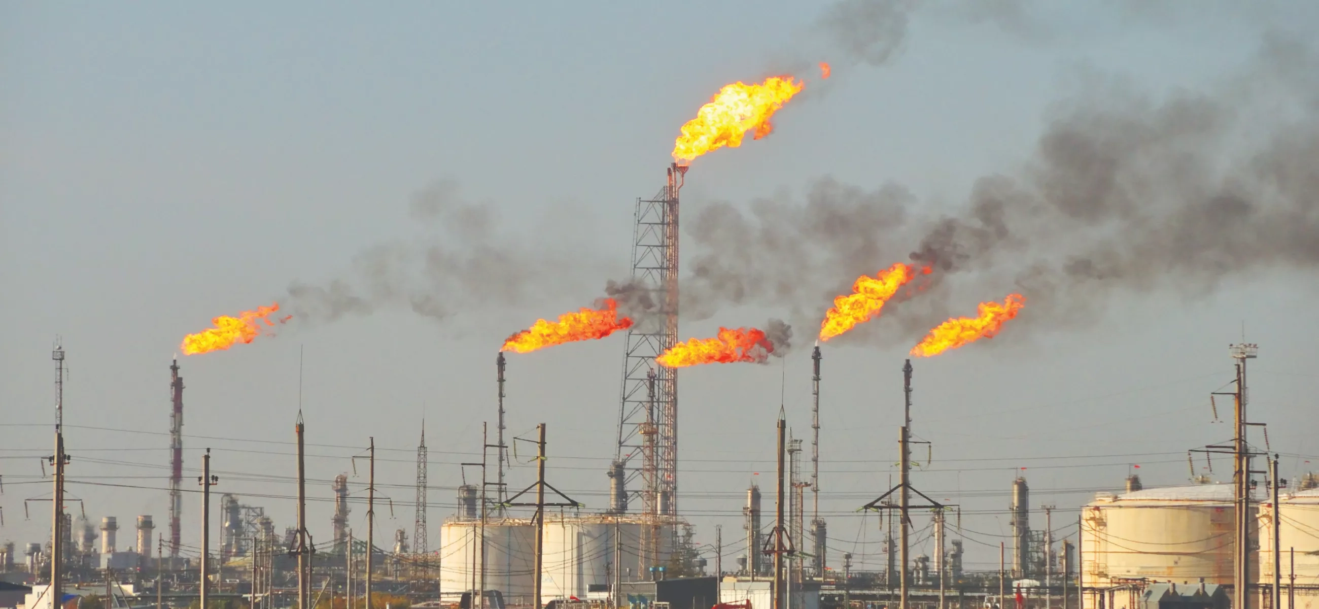 Gas Flaring in an Oil Refinery